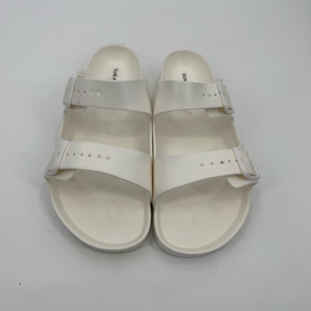 Sun + Stone Men's White Jude Slip-On Sandals Size US 12 - Picture 5 of 9